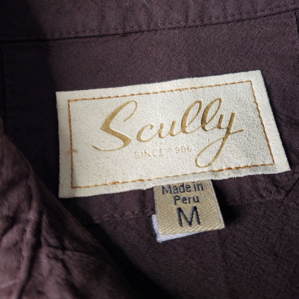 Scully Western Rangewear Double Placket Buttondown Gathered Yokes Gorp Outdoor M - Picture 3 of 13